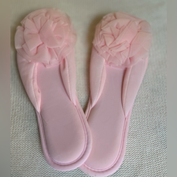 Vintage Madye's Pink Ruffle Glamour Skuffs Slippers Boudoir Size Small 5-6 WOW - Picture 3 of 12